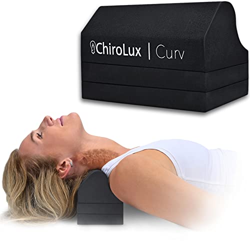 ChiroLux Curv | Cervical Neck Traction Device & Neck Posture Corrector. This Chiropractic Tool is A Denneroll Cervical Neck Wedge, Neck Curve Restorer & Cervical Traction Device for Neck Pain Relief from ChiroLux