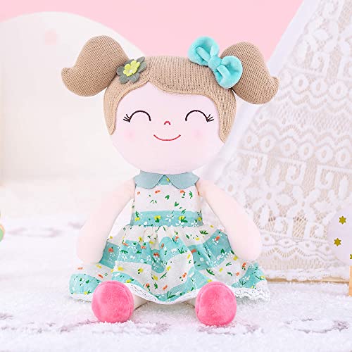 Gloveleya Baby Girl Gifts Soft First Baby Doll Plush Dolls Green 16 Inches with Gift Box by Gloveleya