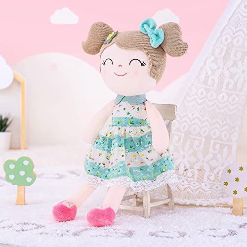 Gloveleya Baby Girl Gifts Soft First Baby Doll Plush Dolls Green 16 Inches with Gift Box by Gloveleya