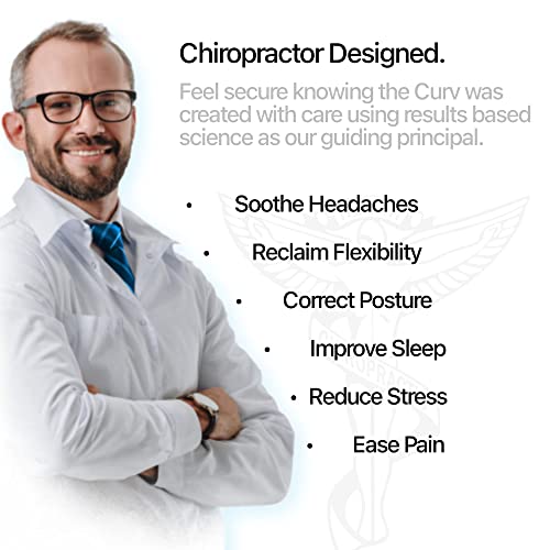 ChiroLux Curv | Cervical Neck Traction Device & Neck Posture Corrector. This Chiropractic Tool is A Denneroll Cervical Neck Wedge, Neck Curve Restorer & Cervical Traction Device for Neck Pain Relief from ChiroLux