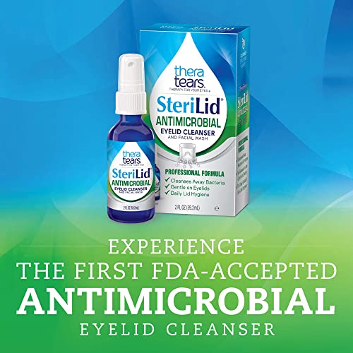 TheraTears Sterilid Antimicrobial Eyelid Cleanser and Facial Wash, with Hypochlorous Acid, 59 mL, 2 Fl oz Spray by Prestige Consumer Healthcare
