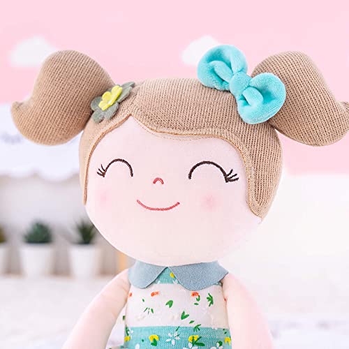 Gloveleya Baby Girl Gifts Soft First Baby Doll Plush Dolls Green 16 Inches with Gift Box by Gloveleya