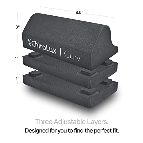 ChiroLux Curv | Cervical Neck Traction Device & Neck Posture Corrector. This Chiropractic Tool is A Denneroll Cervical Neck Wedge, Neck Curve Restorer & Cervical Traction Device for Neck Pain Relief from ChiroLux