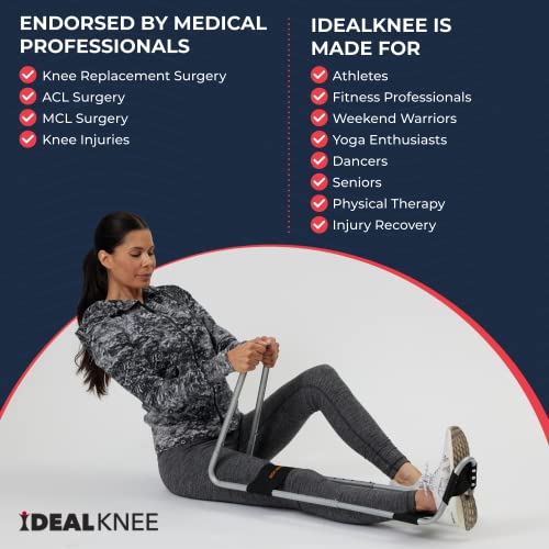 IdealKnee: The Most Effective and Easy to Use Treatment for Knee Extension | for Athletes + Physical Therapy + Rehab + Ortho | Comes with ONE Comfort pad for The"Over The Knee" Strap from IdealStretch