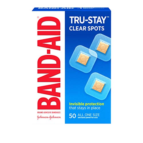 Band-Aid Brand Tru-Stay Clear Spots Bandages for Discreet First Aid, All One Size, 50 Count from Johnson & Johnson