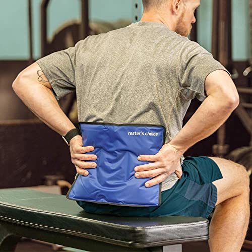 Rester's Choice Ice Pack for Injuries Reusable - (Standard Large: 11x14.5") for Hip, Shoulder, Knee, Back - Hot & Cold Compress for Swelling, Bruises, Surgery - Heat & Cold Therapy from Resterâs Choice