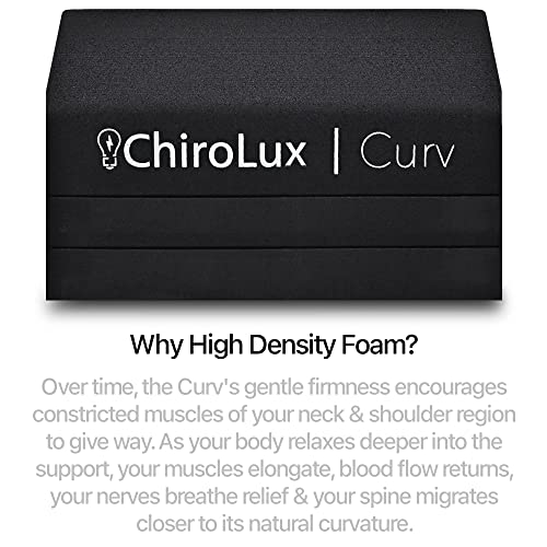 ChiroLux Curv | Cervical Neck Traction Device & Neck Posture Corrector. This Chiropractic Tool is A Denneroll Cervical Neck Wedge, Neck Curve Restorer & Cervical Traction Device for Neck Pain Relief from ChiroLux