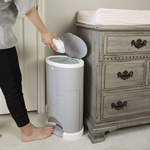 Dekor Plus Hands-Free Diaper Pail | Gray | Easiest to Use | Just Step â Drop â Done | Doesnât Absorb Odors | 20 Second Bag Change | Most Economical Refill System |Great for Cloth Diapers by Diaper Dekor