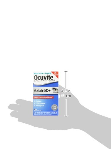 Ocuvite Eye Vitamin & Mineral Supplement, Contains Zinc, Vitamins C, E, Omega 3, Lutein, & Zeaxanthin, 90 Softgels by Bausch & Lomb