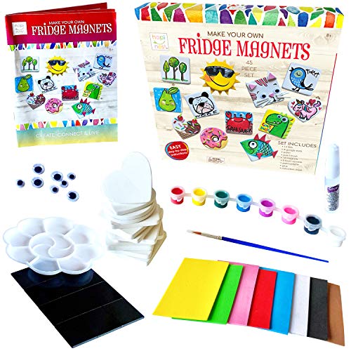 Hapinest DIY Mini Tile Fridge Magnet Arts and Crafts Kit Gifts for Kids Girls Boys Ages 8 9 10 11 12 13 Teen Years and Up by Island Genius