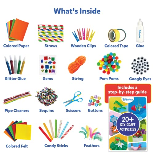 Skillmatics Art & Craft Activity Chest - 500+ Pieces, Step-by-Step Guide Included, Perfect DIY Gift for Kids Ages 6-13 from Grasper Global Inc.