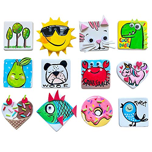 Hapinest DIY Mini Tile Fridge Magnet Arts and Crafts Kit Gifts for Kids Girls Boys Ages 8 9 10 11 12 13 Teen Years and Up by Island Genius