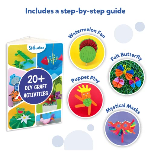 Skillmatics Art & Craft Activity Chest - 500+ Pieces, Step-by-Step Guide Included, Perfect DIY Gift for Kids Ages 6-13 from Grasper Global Inc.