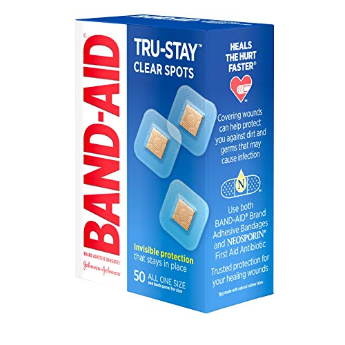 Band-Aid Brand Tru-Stay Clear Spots Bandages for Discreet First Aid, All One Size, 50 Count from Johnson & Johnson