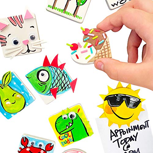 Hapinest DIY Mini Tile Fridge Magnet Arts and Crafts Kit Gifts for Kids Girls Boys Ages 8 9 10 11 12 13 Teen Years and Up by Island Genius