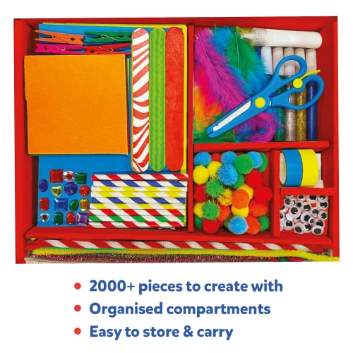 Skillmatics Art & Craft Activity Chest - 500+ Pieces, Step-by-Step Guide Included, Perfect DIY Gift for Kids Ages 6-13 from Grasper Global Inc.