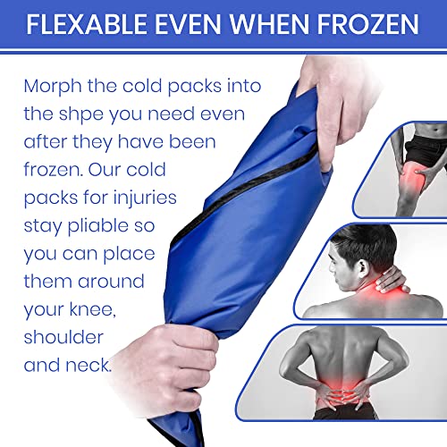 Rester's Choice Ice Pack for Injuries Reusable - (Standard Large: 11x14.5") for Hip, Shoulder, Knee, Back - Hot & Cold Compress for Swelling, Bruises, Surgery - Heat & Cold Therapy from Resterâs Choice