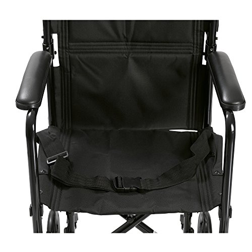Drive Medical Deluxe Lightweight Aluminum Transport Wheelchair, Black, 17" from Drive Medical
