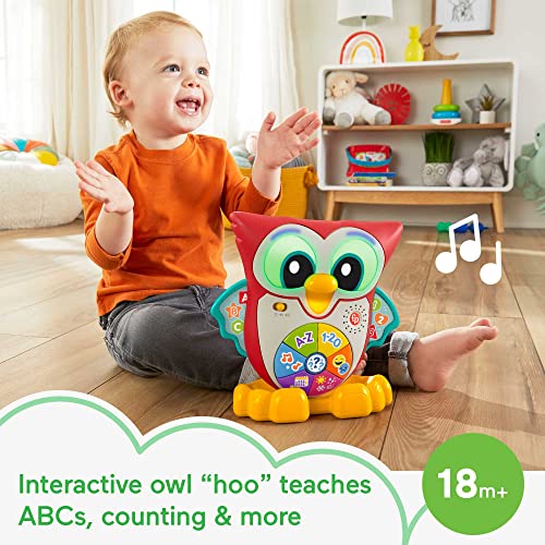 Fisher-Price Linkimals Interactive Learning Toy for Toddlers with Lights Music and Motion, Light-Up & Learn Owl from Fisher-Price