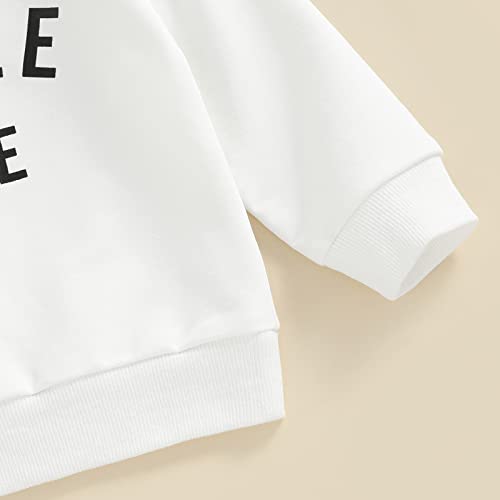 Lamuusaa Newborn Toddler Baby Boy Clothes Crewneck Sweatshirt Jogger Pants Sweatpants 2Pcs Casual Fall Winter Outfits (Little Dude-White Brown, 0-6 Months) from Lamuusaa