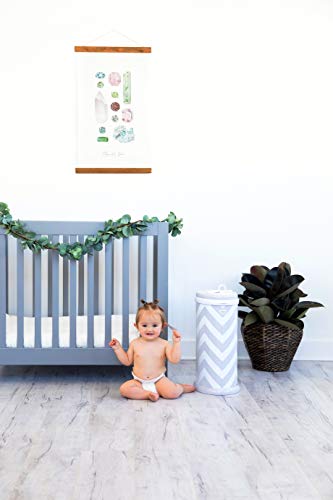 Ubbi Steel Odor Locking, No Special Bag Required Money Saving, Awards-Winning, Modern Design Registry Must-Have Diaper Pail, Gray Chevron from Pearhead
