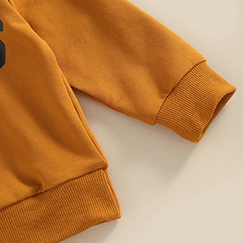 2Pcs Baby Boys Hoodie Tops Pants Set Letter Print Sweatsuit Clothes Fall Winter Outfits 18-24 Months by 