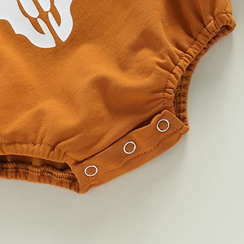 Western Baby Boy Clothes Cow Print Onesie Cowboy Crewneck Sweatshirt Oversized Tops Romper Winter Newborn Outfit(C Brown 12-18 Months) from Qiylii