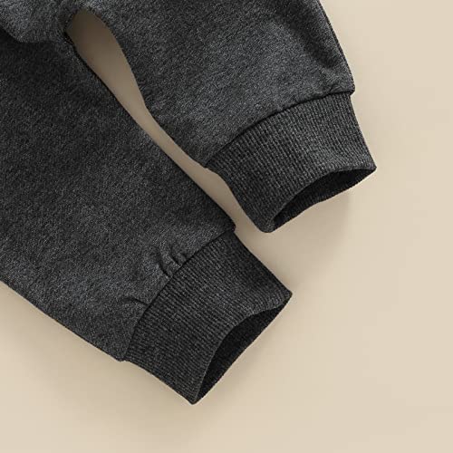 2Pcs Baby Boys Hoodie Tops Pants Set Letter Print Sweatsuit Clothes Fall Winter Outfits 18-24 Months by 