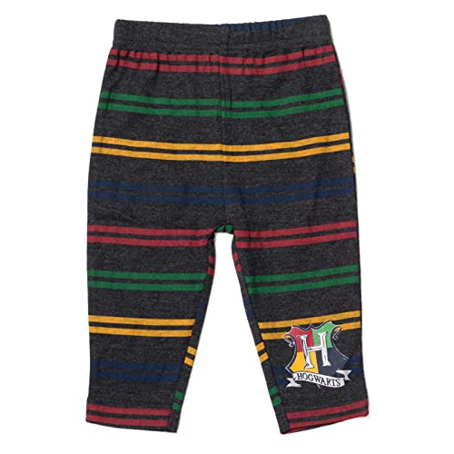 Harry Potter Gryffindor Slytherin Ravenclaw Newborn Baby Boys 3 Piece Outfit Set: Cuddly Bodysuit Pants Hat White / Gray 0-3 Months by Bentex Group, Inc.