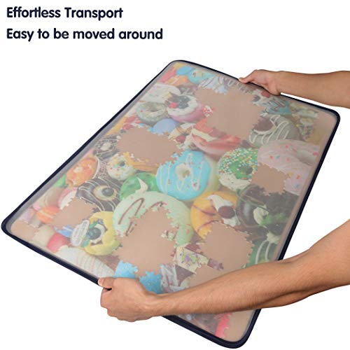 Tektalk Jigsaw Puzzle Board Portable Puzzle Mat for Puzzle Storage Puzzle Saver, Non-Slip Surface (Up to 1500 Pieces, with Dustproof Cover) by Tektalk