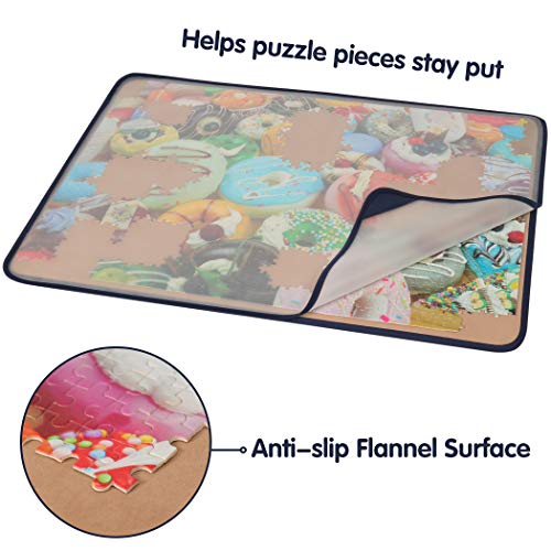 Tektalk Jigsaw Puzzle Board Portable Puzzle Mat for Puzzle Storage Puzzle Saver, Non-Slip Surface (Up to 1500 Pieces, with Dustproof Cover) by Tektalk