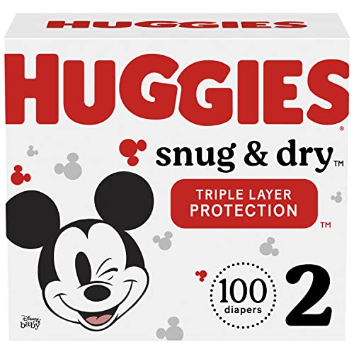 Huggies Snug & Dry Baby Diapers, Size 2 (12-18 lbs), 100 Ct from Kimberly-Clark Corp.