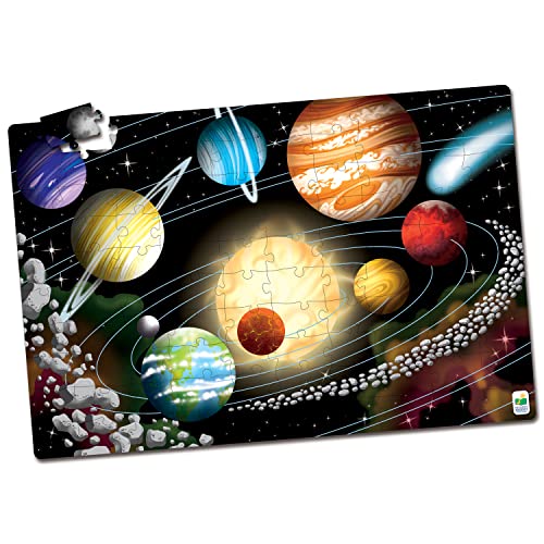 The Learning Journey Puzzle Doubles Glow in the Dark - Space - 100 Piece Glow in the Dark Puzzle, Space Puzzles For Kids Ages 4-8, Solar System Puzzle For Kids, Award Winning Educational Toys from The Learning Journey International