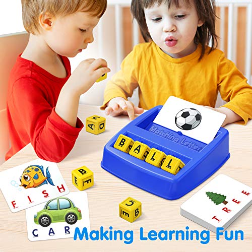 HahaGift Educational Toys for 3-5 Year Old Boy Girl Gifts, Matching Letter Learning Games Activities, Ideal Christmas Birthday Gift for Toddler Kids Age 2 3 4 5 Year Olds Boys Girls by Ten o'clock