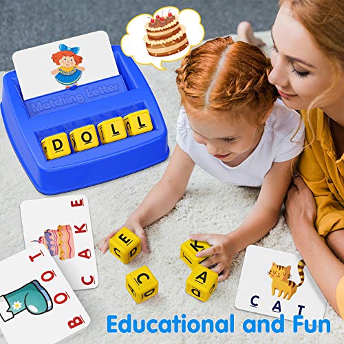 HahaGift Educational Toys for 3-5 Year Old Boy Girl Gifts, Matching Letter Learning Games Activities, Ideal Christmas Birthday Gift for Toddler Kids Age 2 3 4 5 Year Olds Boys Girls by Ten o'clock