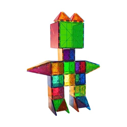 Magna-Tiles 100-Piece Clear Colors Set, The Original Magnetic Building Tiles For Creative Open-Ended Play, Educational Toys For Children Ages 3 Years + from School Specialty