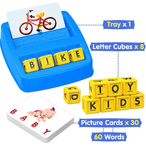 NARRIO Educational Toys for 3 4 5 Year Old Boys Gift, Matching Letter Game Preschool Learning Toys for Kids Ages 4-8 Years, Birthday Gifts for 3-6 Year Old Boys Toddler Toys Age 2-4 by Narrio