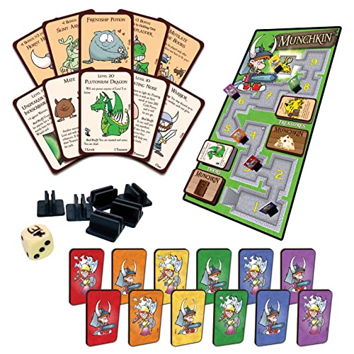 Munchkin Deluxe Board Game (Base Game), Family Board & Card Game, Adults, Kids, & Fantasy Roleplaying Game, Ages 10+, 3-6 Players, Avg Play Time 120 Min, From Steve Jackson Games from Steve Jackson Games