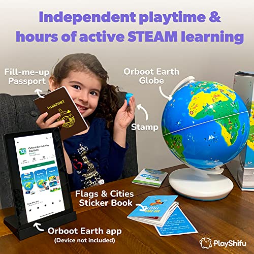 Shifu Orboot (App Based): Augmented Reality Interactive Globe For Kids, Stem Toy For Boys & Girls Ages 4+ Educational Toy Gift (No Borders, No Names On Globe) by Shifu