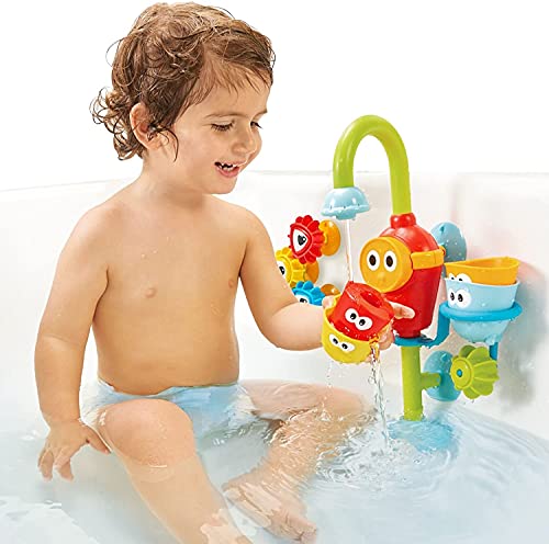 Yookidoo Bath Toys (For Toddlers 1-3) - Spin N Sort Spout Pro - 3 Stackable Cups, Hose and Spout, Spinning Suction Cups For Kids Bathtime Fun by Yookidoo