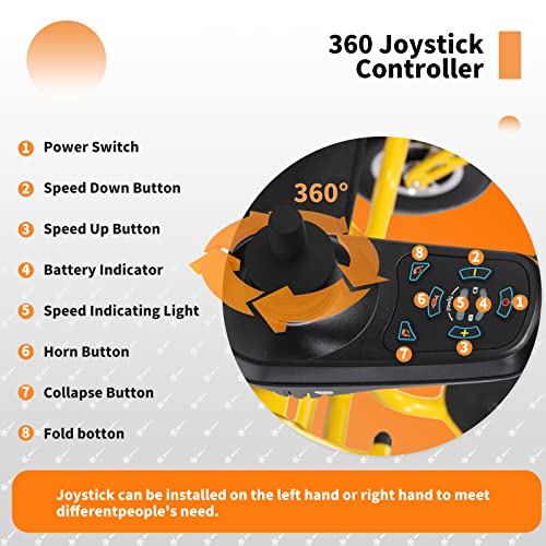 Electric Wheelchairs for Adults, Lightweight Motorized Wheelchair, Used for All Terrain Wheelchair with Dual Batteries and Dual Motor, Auto-Adjusting Backrest Wheelchair with 4 Shock Absorbers (Y) from PIPLEO