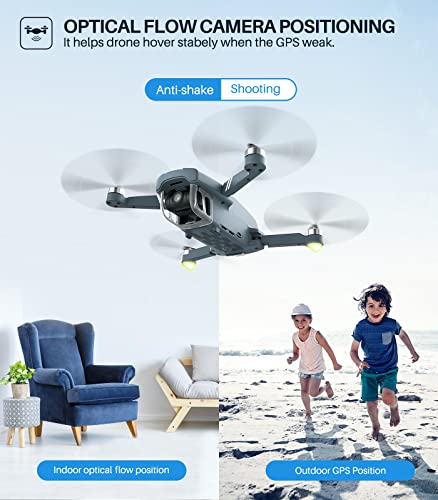 SYMA X650 GPS Drone with 4K EIS UHD 90Â°FOV Camera for Adults Beginner, FPV RC Quadcopter with Brushless Motor, 2 Batteries 54 Min Flight Time, 5GHz Transmission, Smart Auto Return Home, Follow Me by SYMA