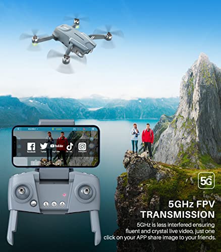 SYMA X650 GPS Drone with 4K EIS UHD 90Â°FOV Camera for Adults Beginner, FPV RC Quadcopter with Brushless Motor, 2 Batteries 54 Min Flight Time, 5GHz Transmission, Smart Auto Return Home, Follow Me by SYMA
