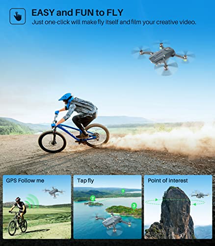 SYMA X650 GPS Drone with 4K EIS UHD 90Â°FOV Camera for Adults Beginner, FPV RC Quadcopter with Brushless Motor, 2 Batteries 54 Min Flight Time, 5GHz Transmission, Smart Auto Return Home, Follow Me by SYMA