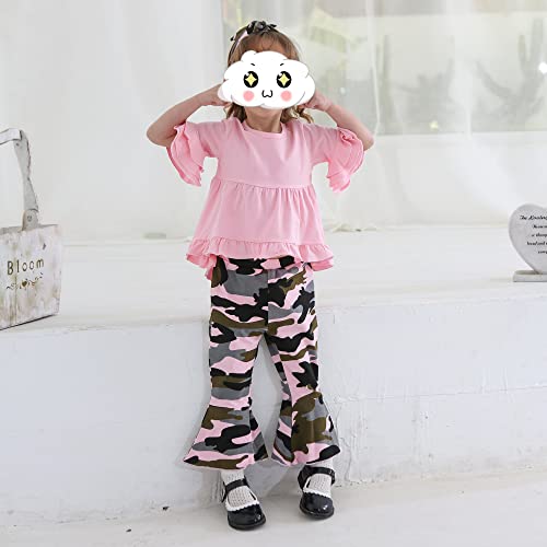 12 18 Months Girl Clothes Camo Summer Toddler Girl Clothes Outfits Cute Bell Bottoms Pants Baby Girls Clothes 12-18 Months by 