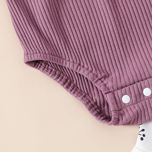 ADXSUN Newborn Baby Girl Summer Clothes Ribbed Romper+Striped/Floral/Cow Flared Pants Infant Outifts 0-18 Months from ADXSUN