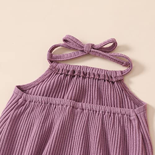 ADXSUN Newborn Baby Girl Summer Clothes Ribbed Romper+Striped/Floral/Cow Flared Pants Infant Outifts 0-18 Months from ADXSUN