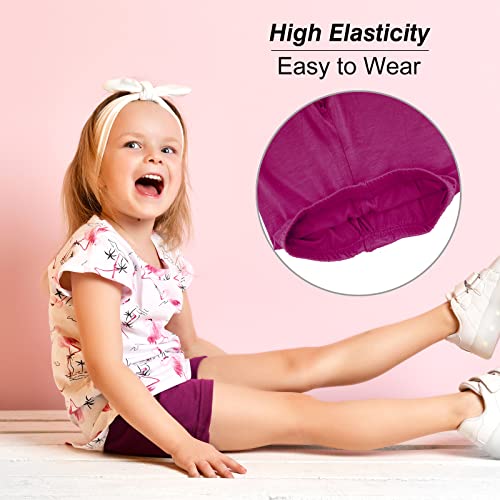 HOLLHOFF 12 Pack Girls Dance Shorts 6-7 Years, 12 Color Bike Short Breathable and Safety for Playgrounds and Gymnastics by 