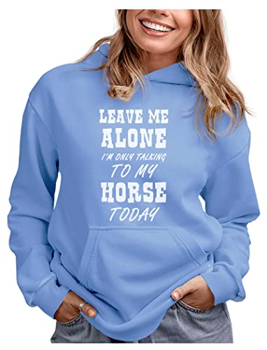 Gift For Girls Who Love Horses Girl Teen Women Horse Lovers Hoodie Medium California Blue from 