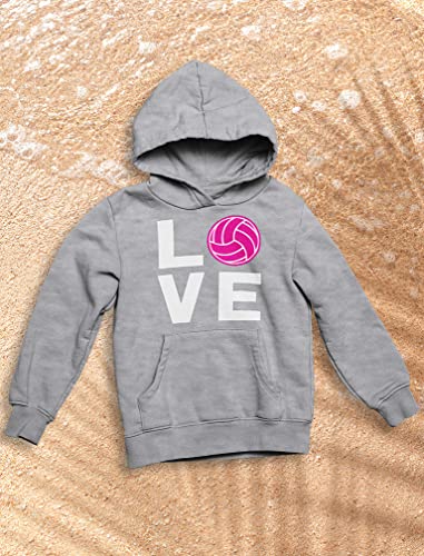 Love Volleyball Gift for Volleyball Lovers Players Girls Women Hoodie Small Gray from 